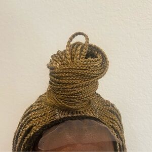 Braided Blonde 3 parts lace wig